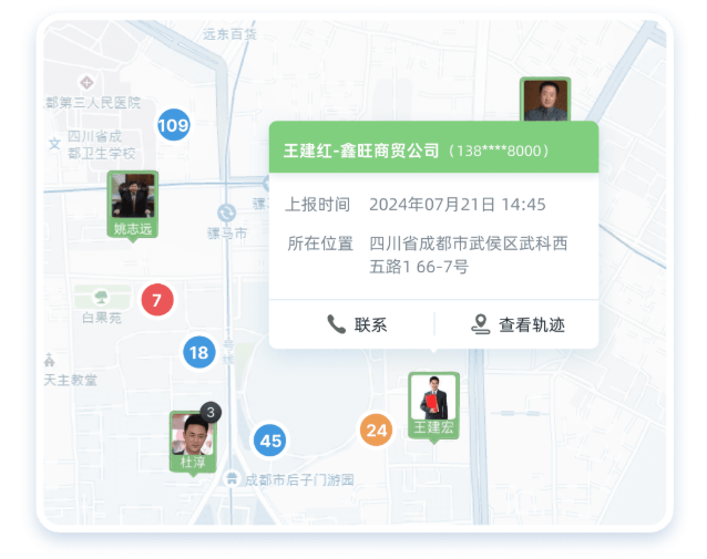 异常停留与绕路行为分析示意图