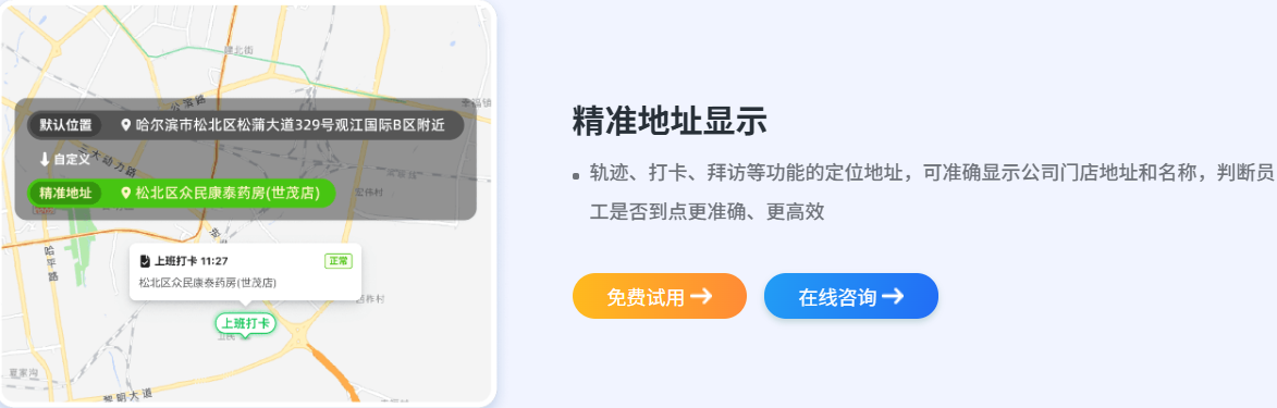 小步外勤多源融合定位技术示意图