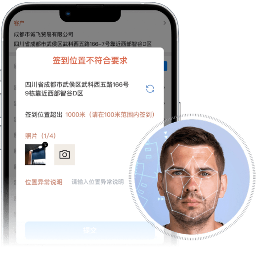 LBS围栏签到技术示意图