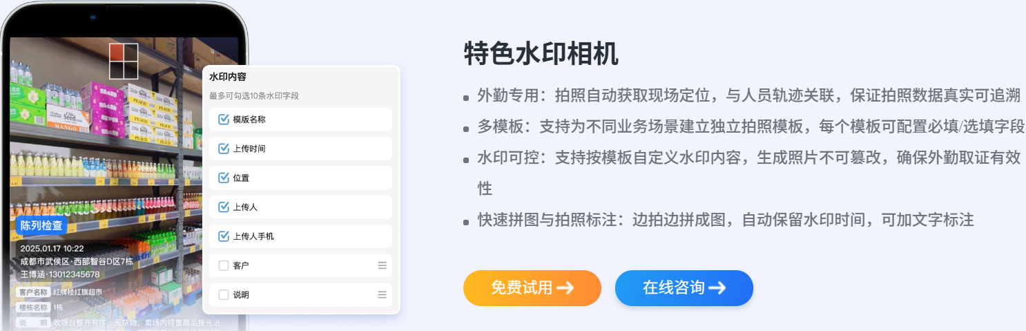 移动端SFA流程与影像防伪功能