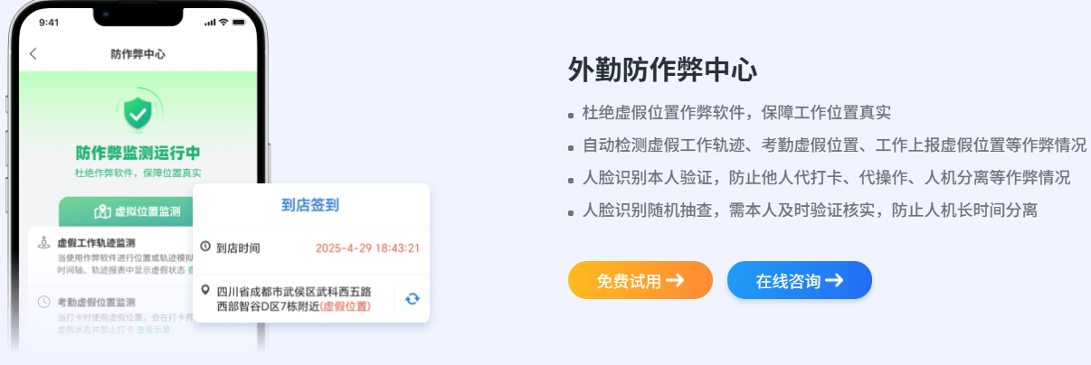 小步外勤防作弊体系示意图