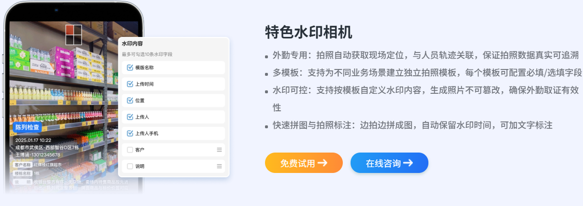 小步外勤水印照片示例