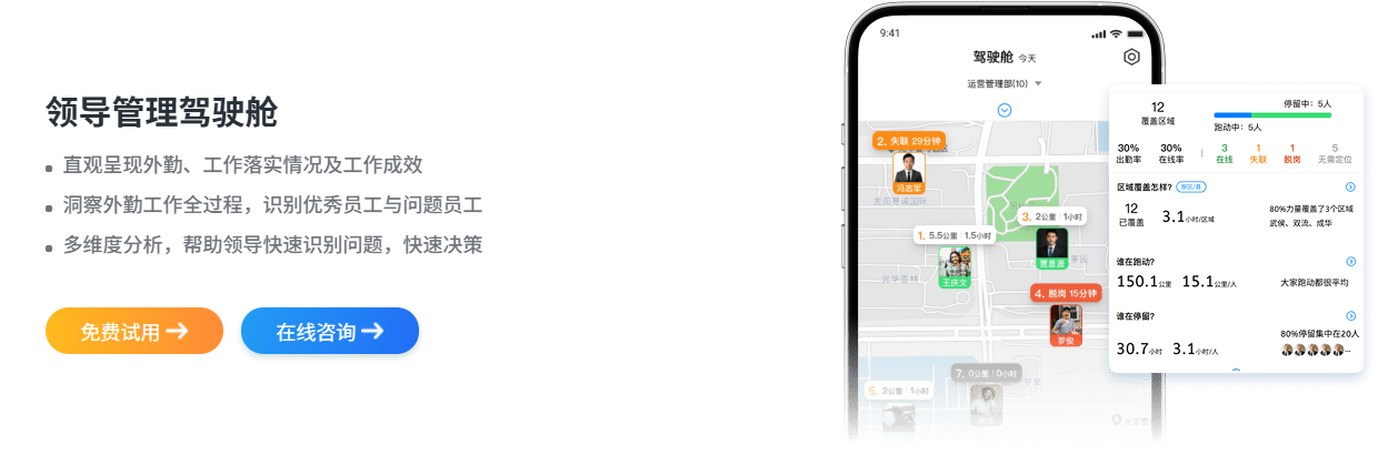 小步外勤BI数据看板与热力图
