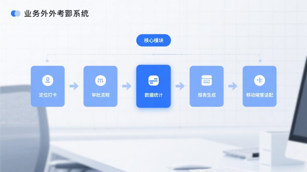 业务外出考勤打卡系统的组成模块有哪些？结构化解析