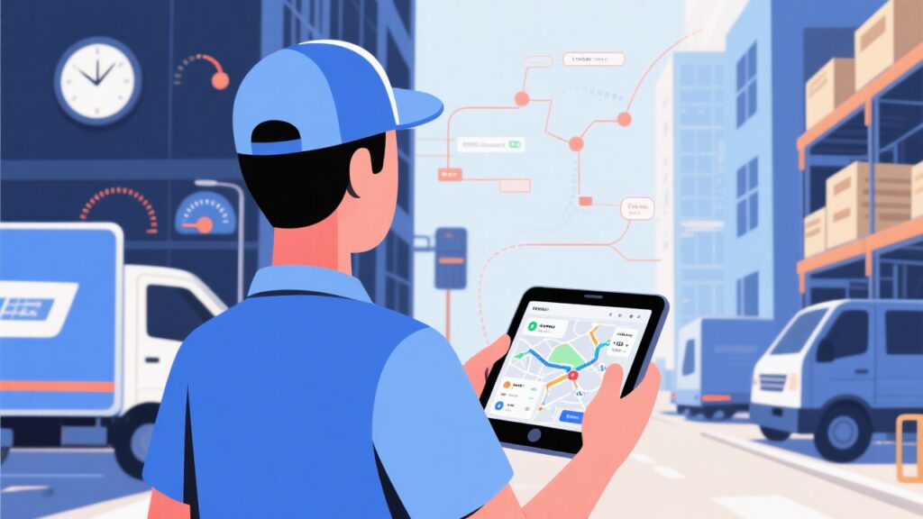 降低配送成本：配送行业外勤软件，路线规划与司机状态实时监管