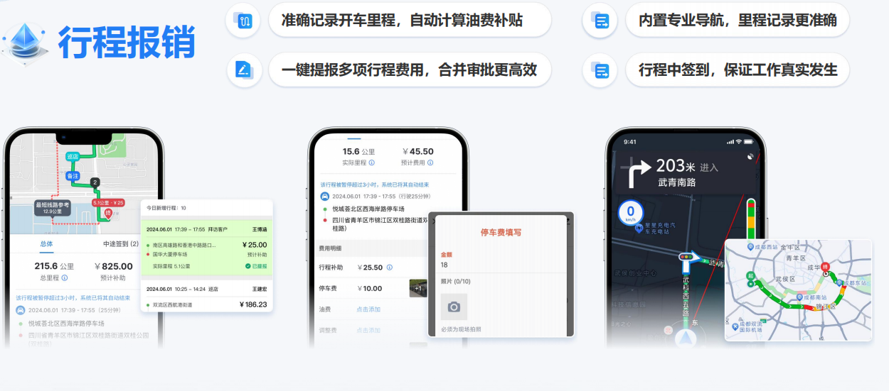 小步外勤轨迹反算里程报销功能