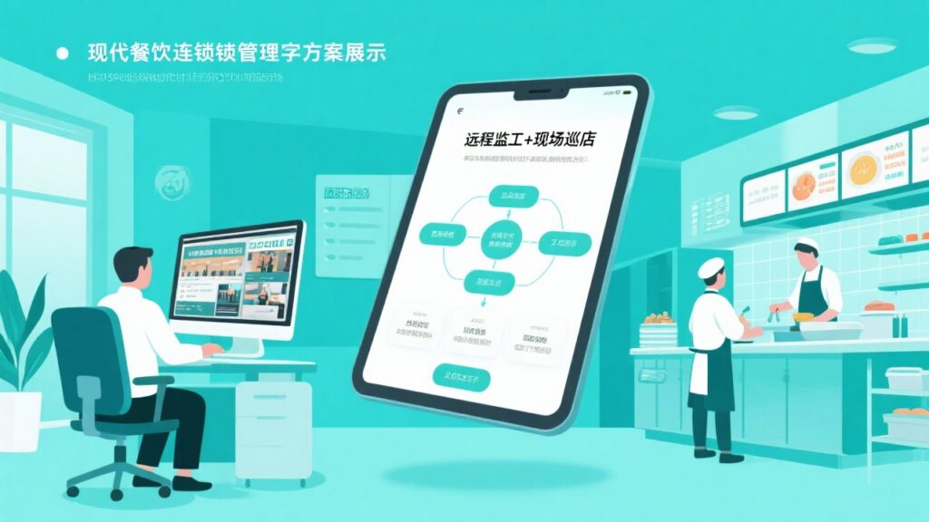 督导不用跑断腿：远程监工+现场巡店闭环，餐饮连锁标准化神器