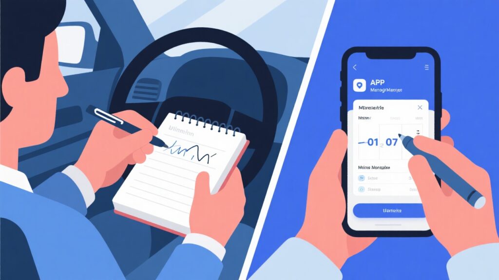手动记录 vs 软件记录：行驶里程管理方法的差异对比
