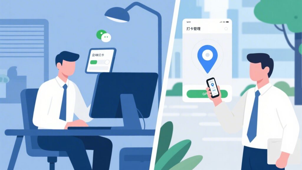 企微业务员外出打卡管理的区别与差异？不同场景下的适用方法