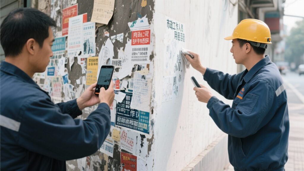 市政市容整治利器：小广告清理外勤软件，实现清理前后对比拍照