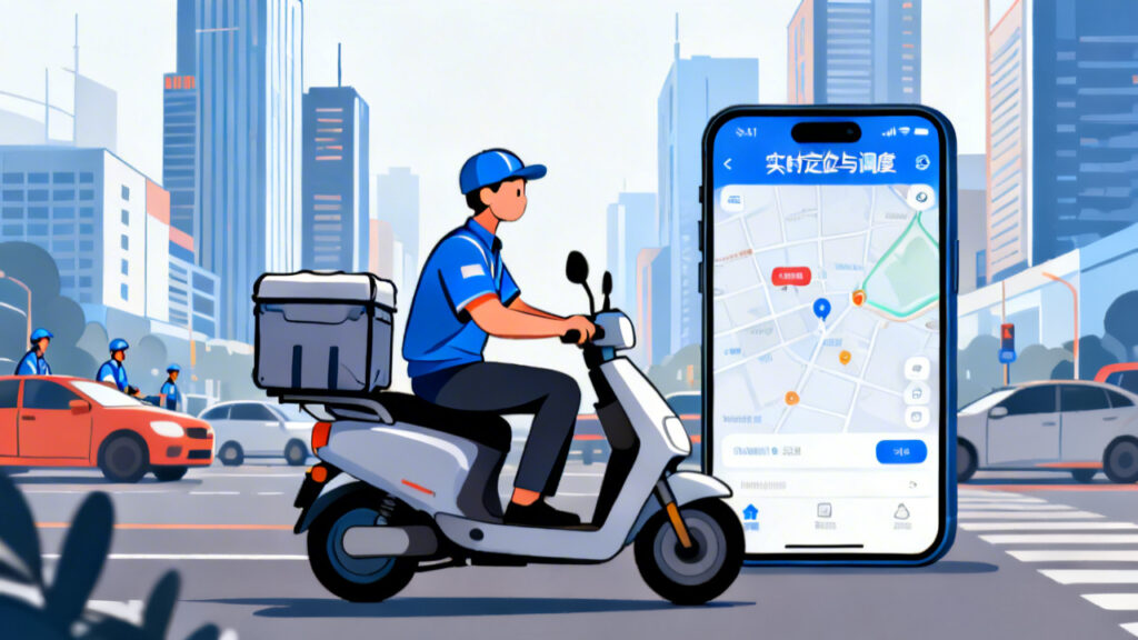 外卖配送团队管理：实时定位与调度
