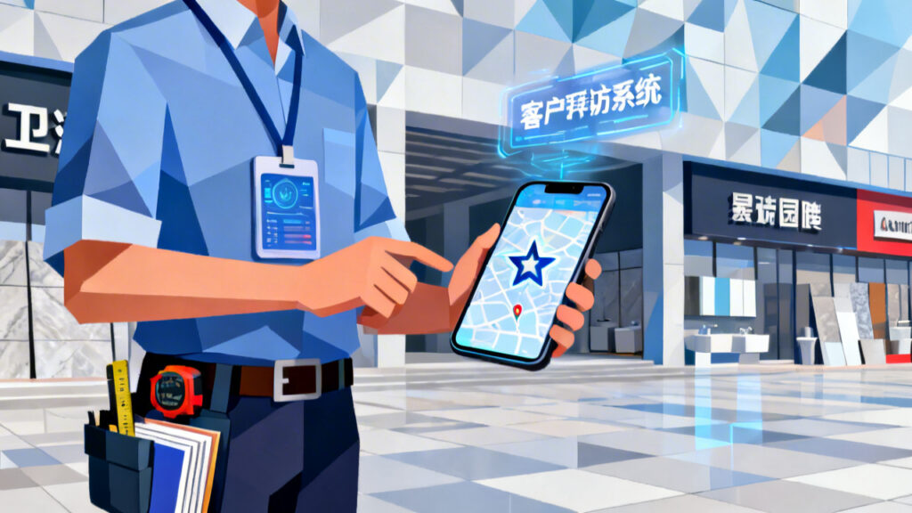 建材市场拓展利器：外勤人员定位与拜访管理