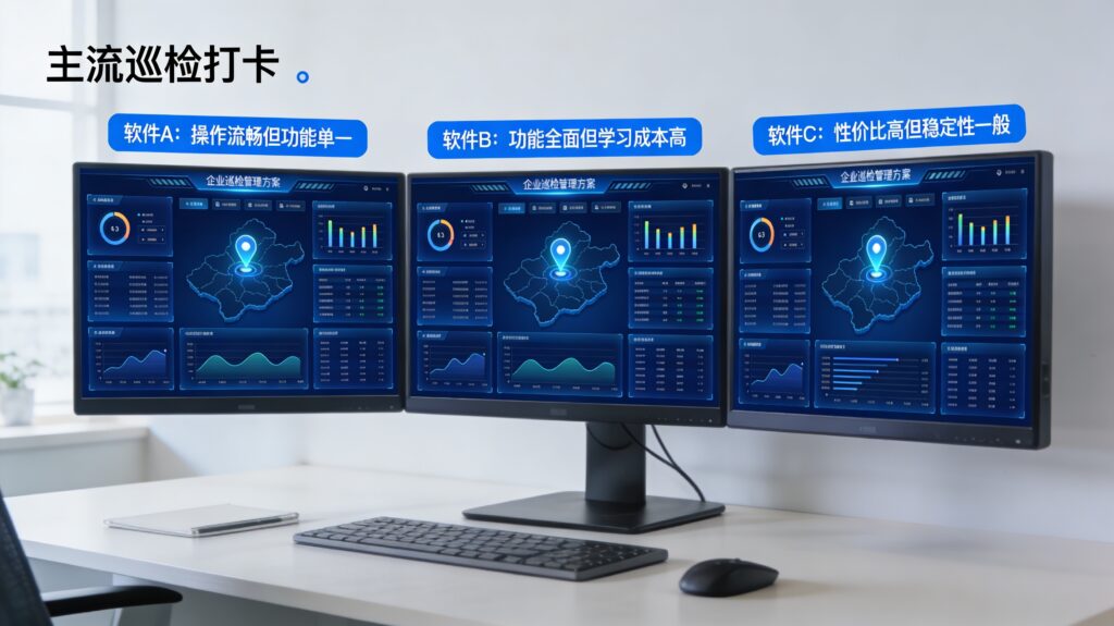 主流巡检打卡软件优缺点对比分析