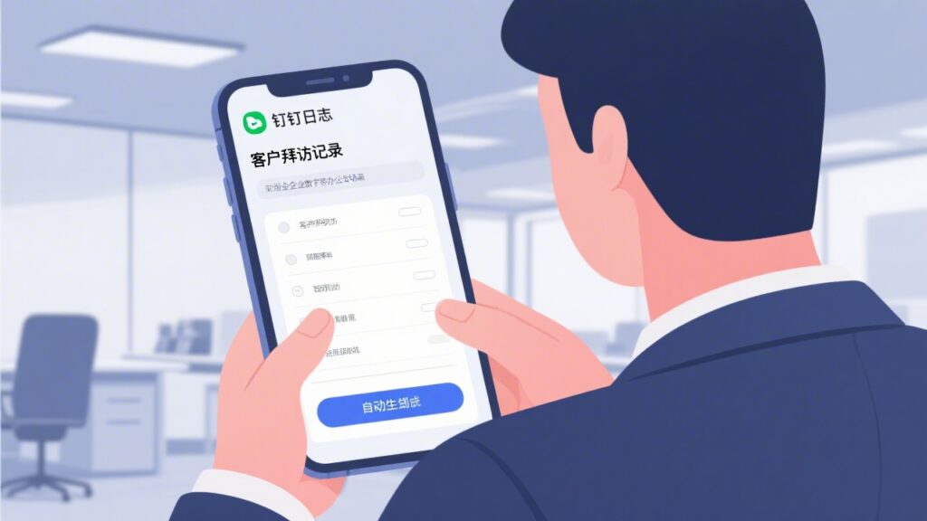 客户拜访记录怎么自动生成：三步开启钉钉日志高效拜访管理