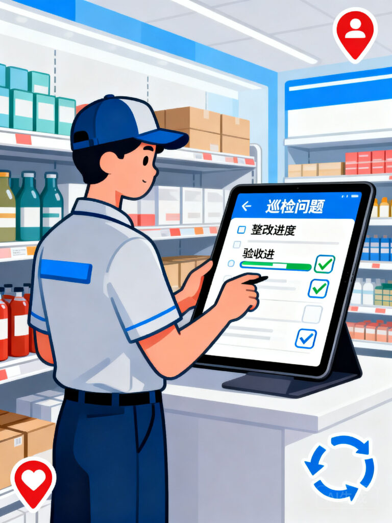 员工巡店不能只管签到，从发现问题到整改验收怎么闭环？
