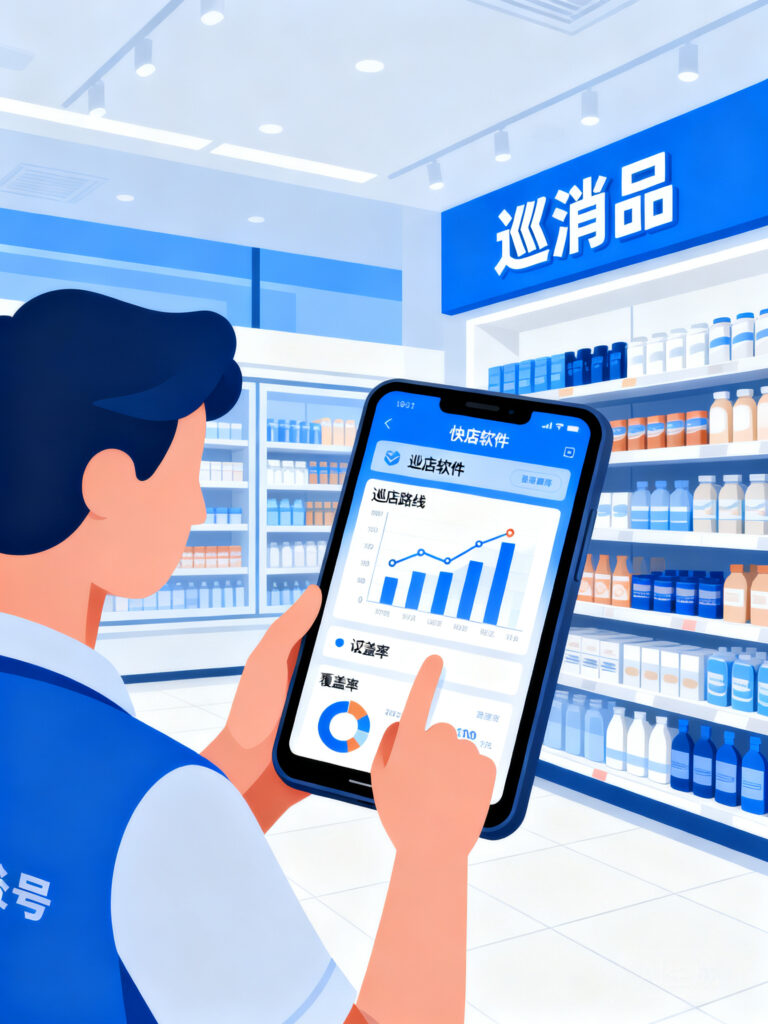 快消品代表必备：业务员巡店用的软件如何提升拜访覆盖率