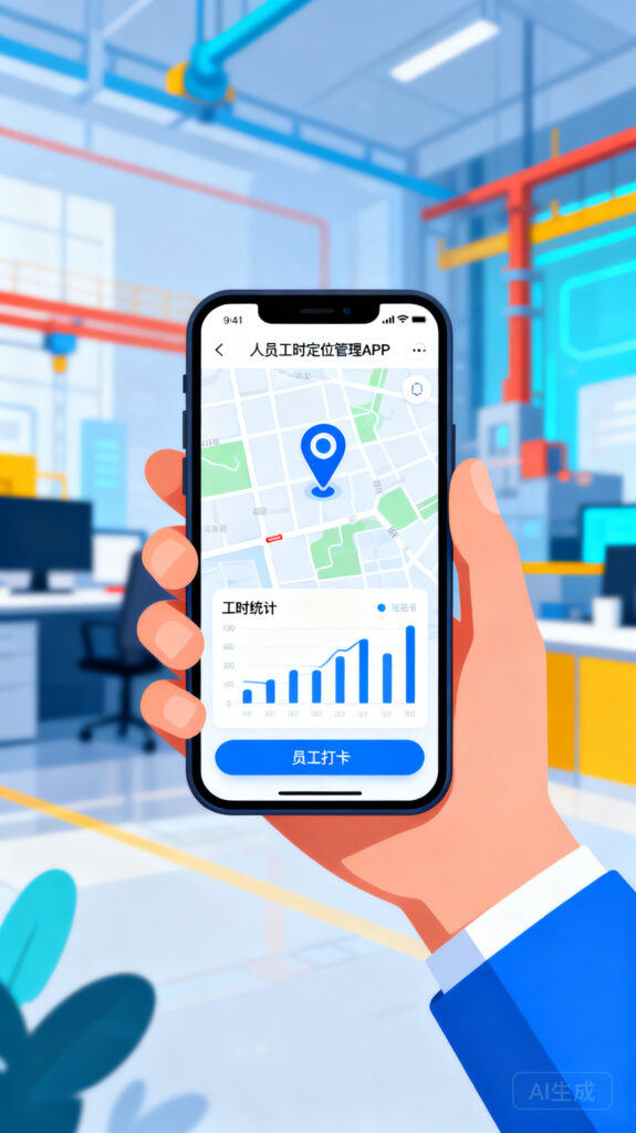 人员工时定位管理APP：记录员工工作时间、停留时长