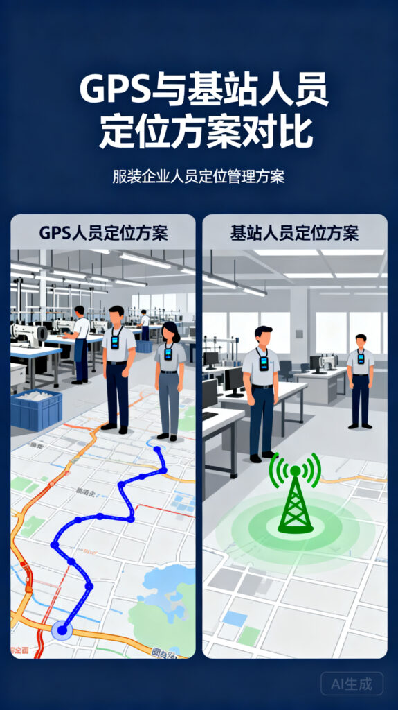 服装企业人员定位管理方案对比：GPS与基站方案
