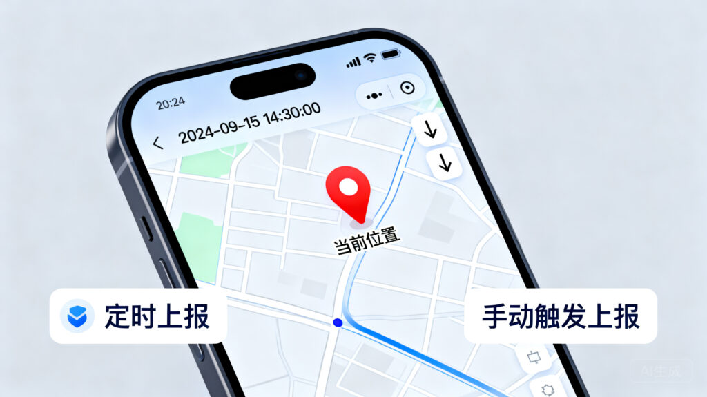 定时+手动双模式位置上报，保障数据完整