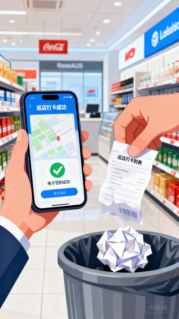 纸质签到表该扔了，无纸化巡店怎么做？