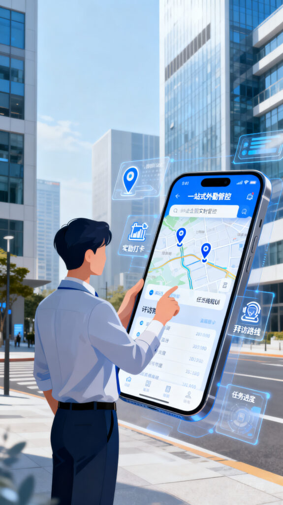 外勤人员管控：定位、考勤、拜访、任务一站式管理