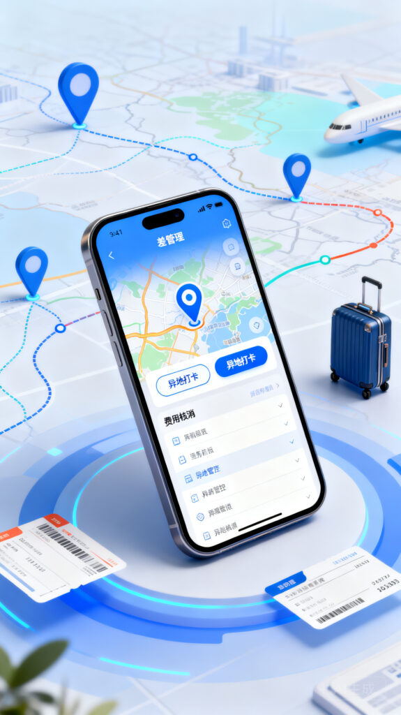 人员出差定位管理系统：异地打卡+差旅轨迹+费用核销