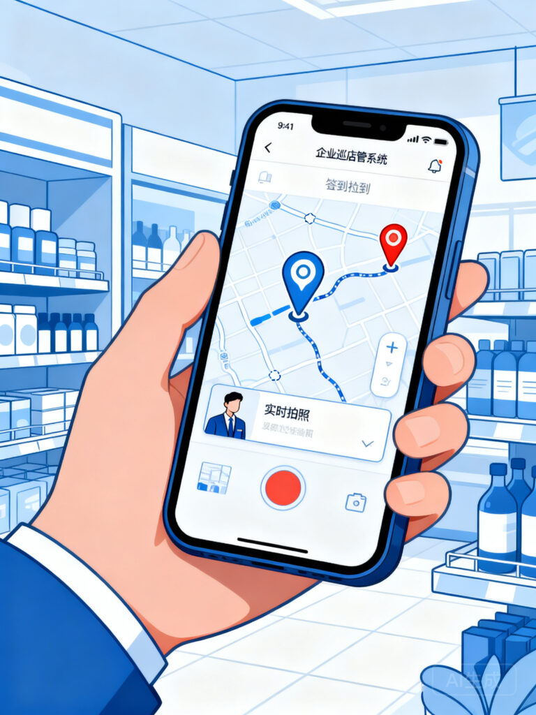 巡店管理定位：业务员巡店轨迹+签到+拍照，防虚假
