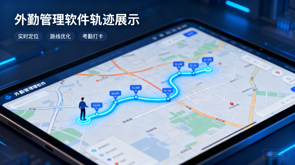 员工轨迹回放：模拟查看外勤人员某一天的完整路线