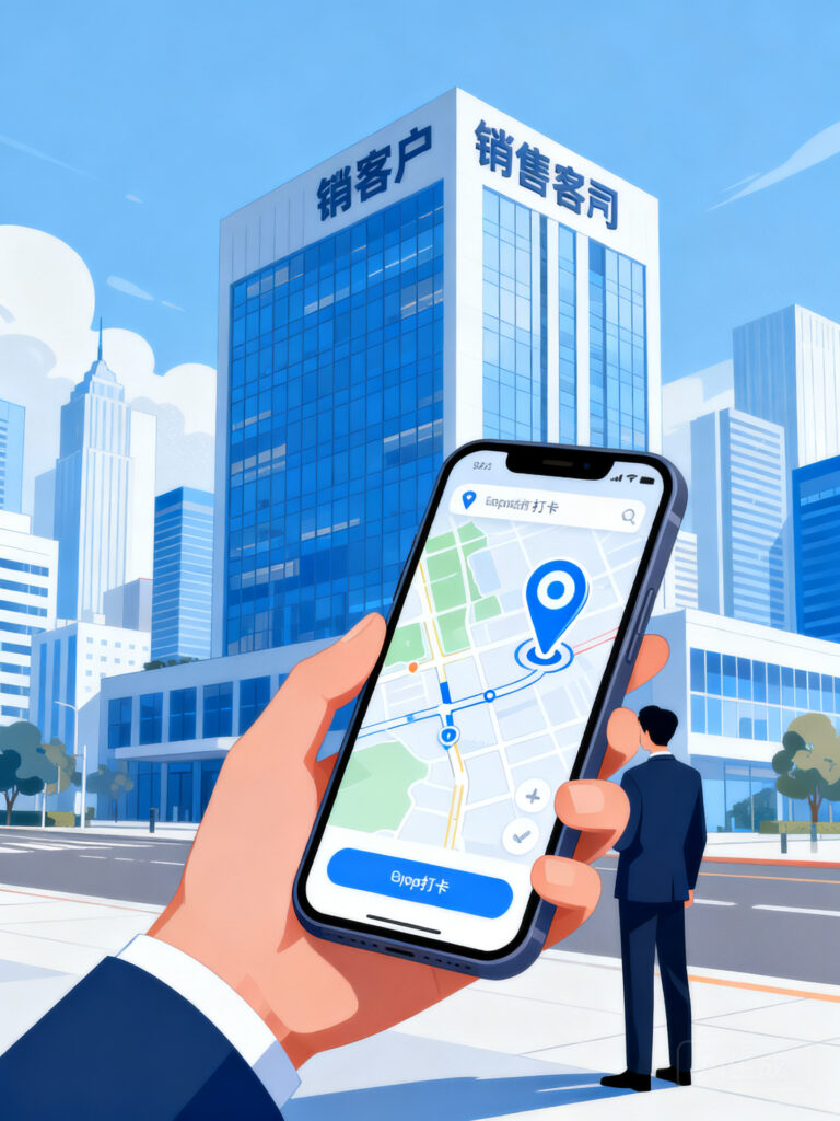 销售员拜访客户，打卡定位怎么设才合理？