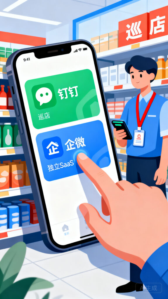 钉钉/企微还是独立SaaS？手机软件外勤巡店工具大比拼