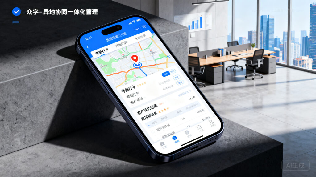 驻外人员管理：异地考勤、定位、拜访、费用一体化