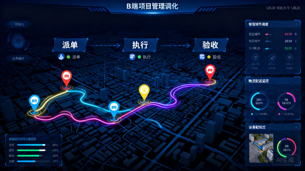任务管理+定位：派单、执行、验收全流程可视化