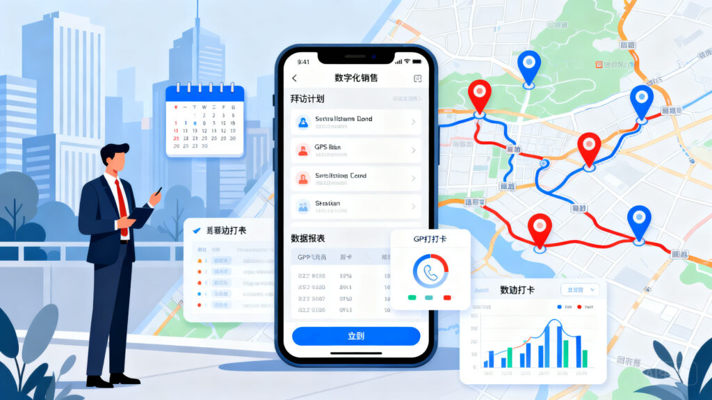 销售外勤管理：拜访计划、轨迹、签到、报表一站式