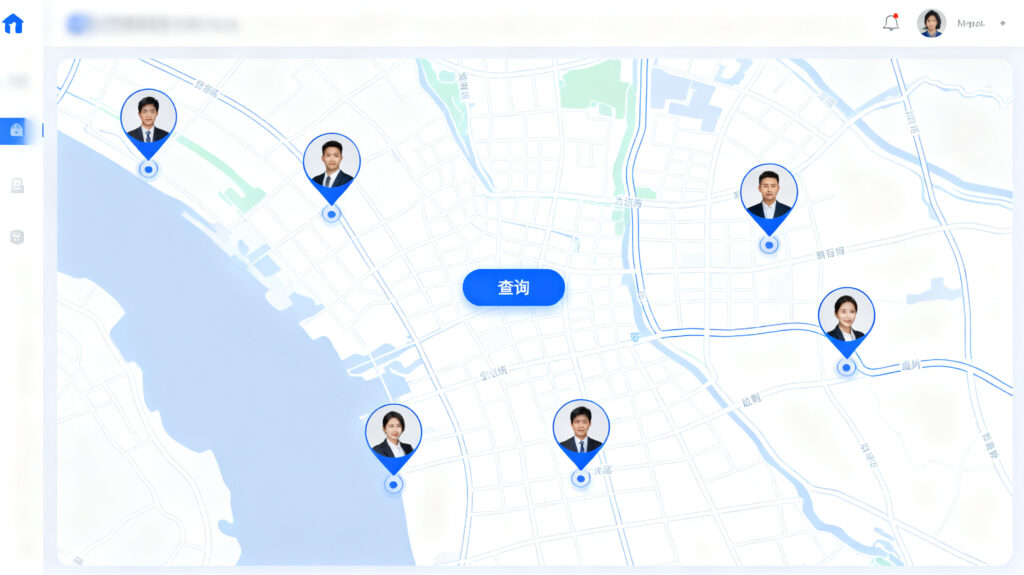 员工位置定位管理：一键查询全员位置，地图展示