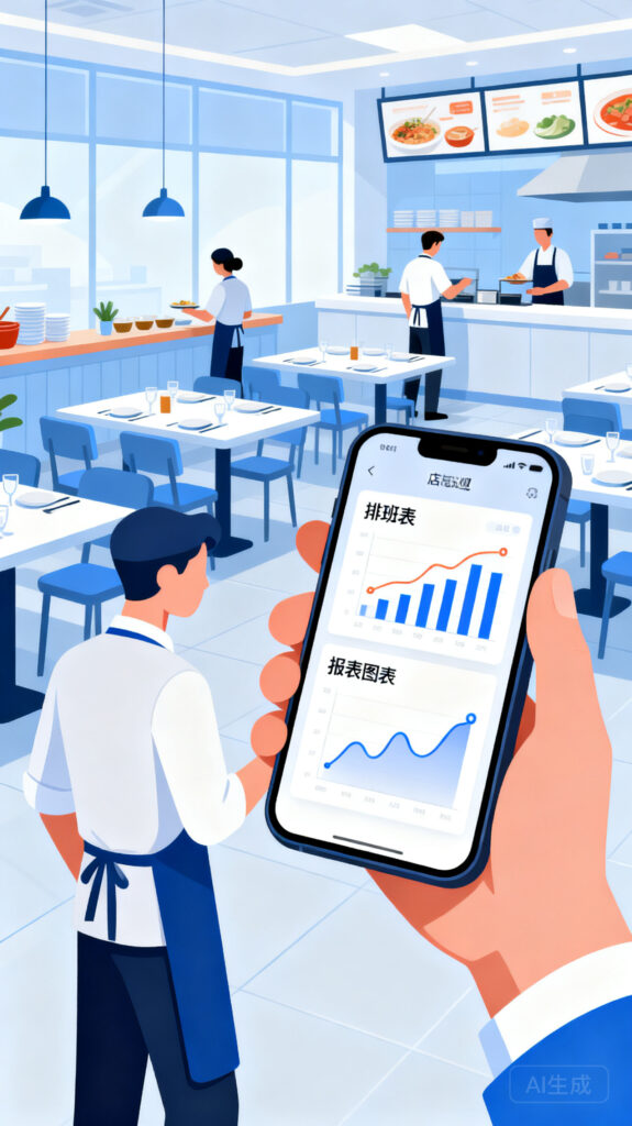 店长移动办公平台：餐饮巡店手机管理软件整合排班与日清报表