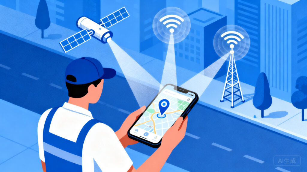 外勤人员定位防作弊：GPS+基站+WiFi融合验真