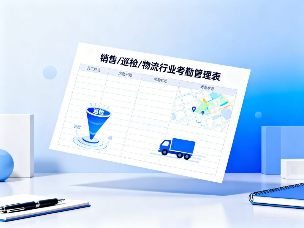 考勤报表模板分享：适合销售、巡检、物流行业