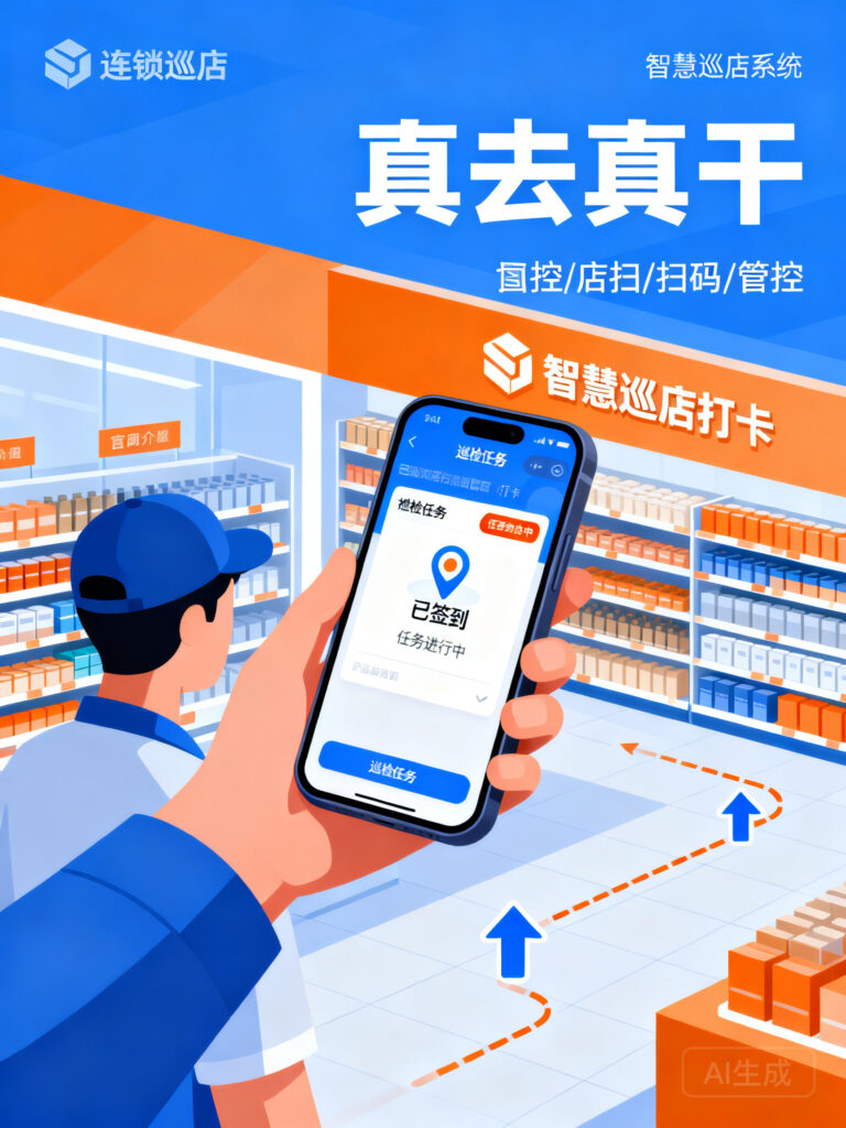 智慧巡店系统是干什么的？一句话：管住一线人员真去、真干