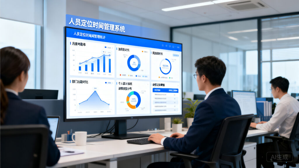 人员定位时间管理软件：自动统计考勤、加班、请假