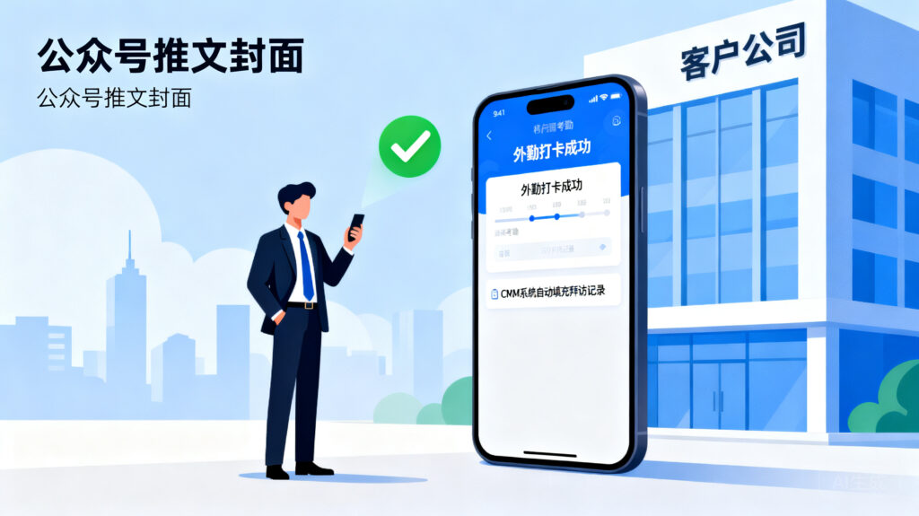 销售赋能：外勤考勤与CRM联动如何自动生成拜访记录，减少填报负担