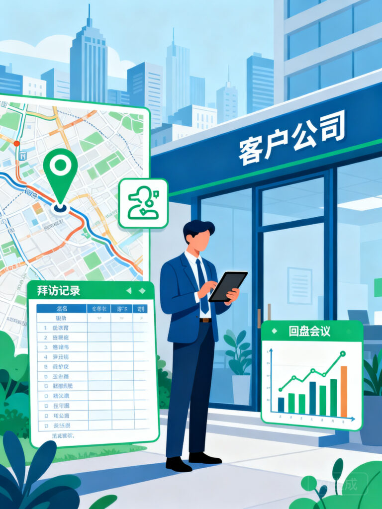 业务员拜访客户管理系统如何落地？从计划制定到复盘考核四步法