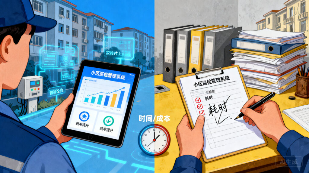 小区巡检管理系统 vs 传统纸质巡检：效率与成本对比分析