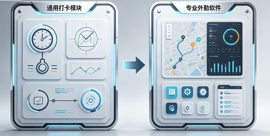 通用打卡 vs 专业外勤软件：一文看懂两者的本质差距