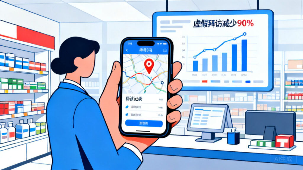 某医药企业的销售团队用外勤定位系统，虚假拜访减少90%