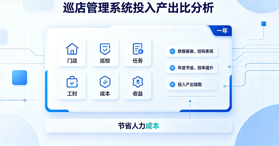 巡店管理系统投入产出比分析：一年节省多少人力成本？