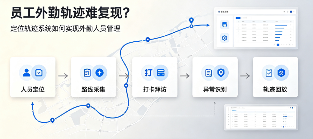 定位轨迹系统如何实现外勤人员管理？解决员工外勤轨迹难复现