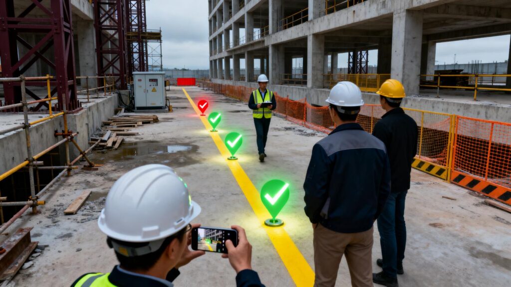 建筑工程外勤巡检：监理、安全员现场巡检，点位签到+水印拍照怎么保证真查真记？