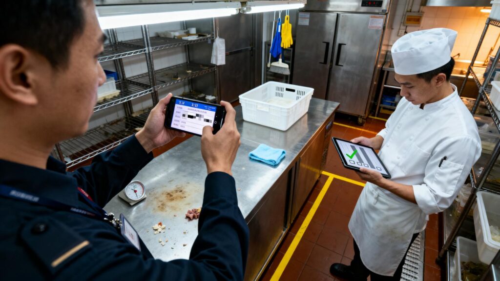 餐饮行业外勤巡店：卫生、品控怎么用检查项+水印拍照管住？
