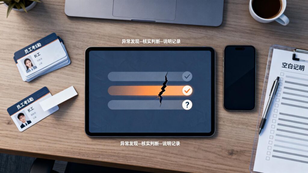 忘打卡、手机没电导致漏卡，补卡与说明机制怎么设
