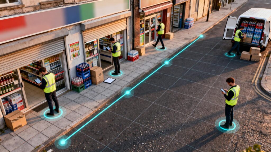 快消业代在外面跑店，与其天天催，怎么从轨迹看出“真跑了”？